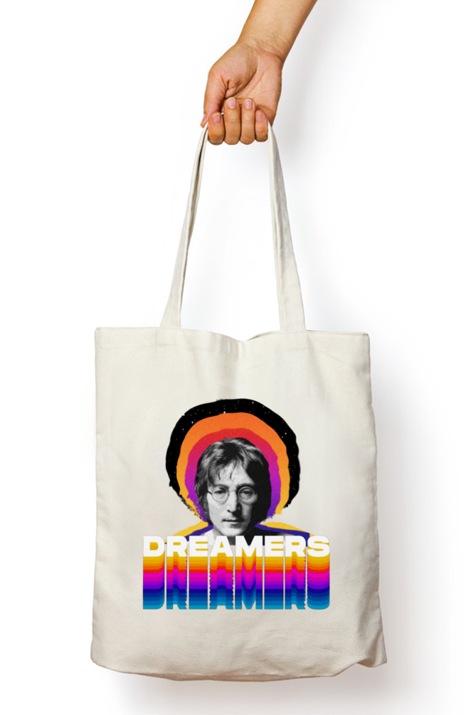 John Lennon Dreamer Zipper Tote Bag