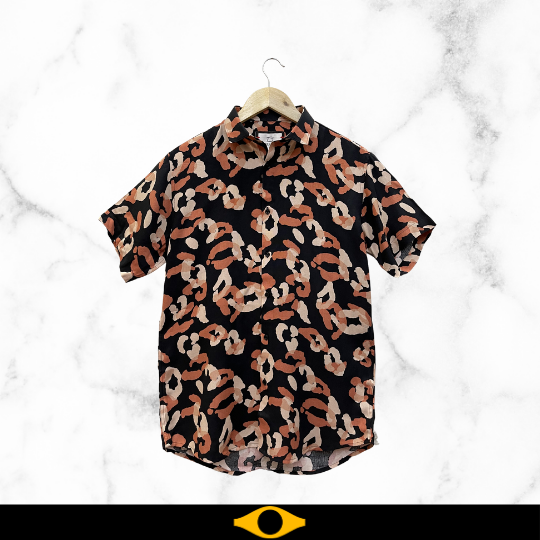 Black & Orange Printed Shirts