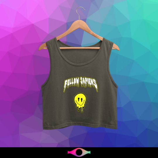 Fellow Sapiens Smiley Cropped Tank